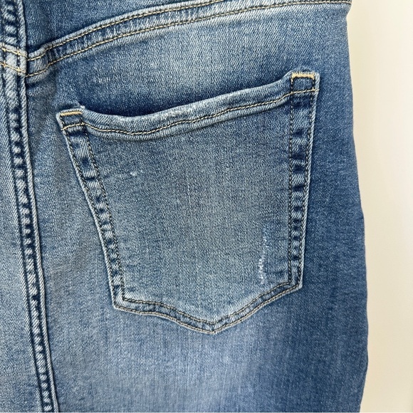 SP Black Label Casual Pencil Mini Denim Skirt with Frayed Edge Size Small - Picture 4 of 14